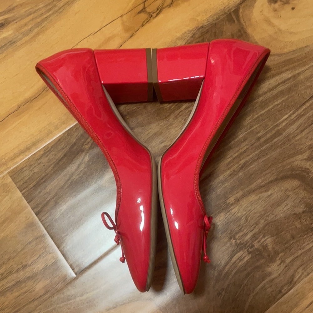 J. Crew Red Patent Leather Heels - Picture 3 of 8